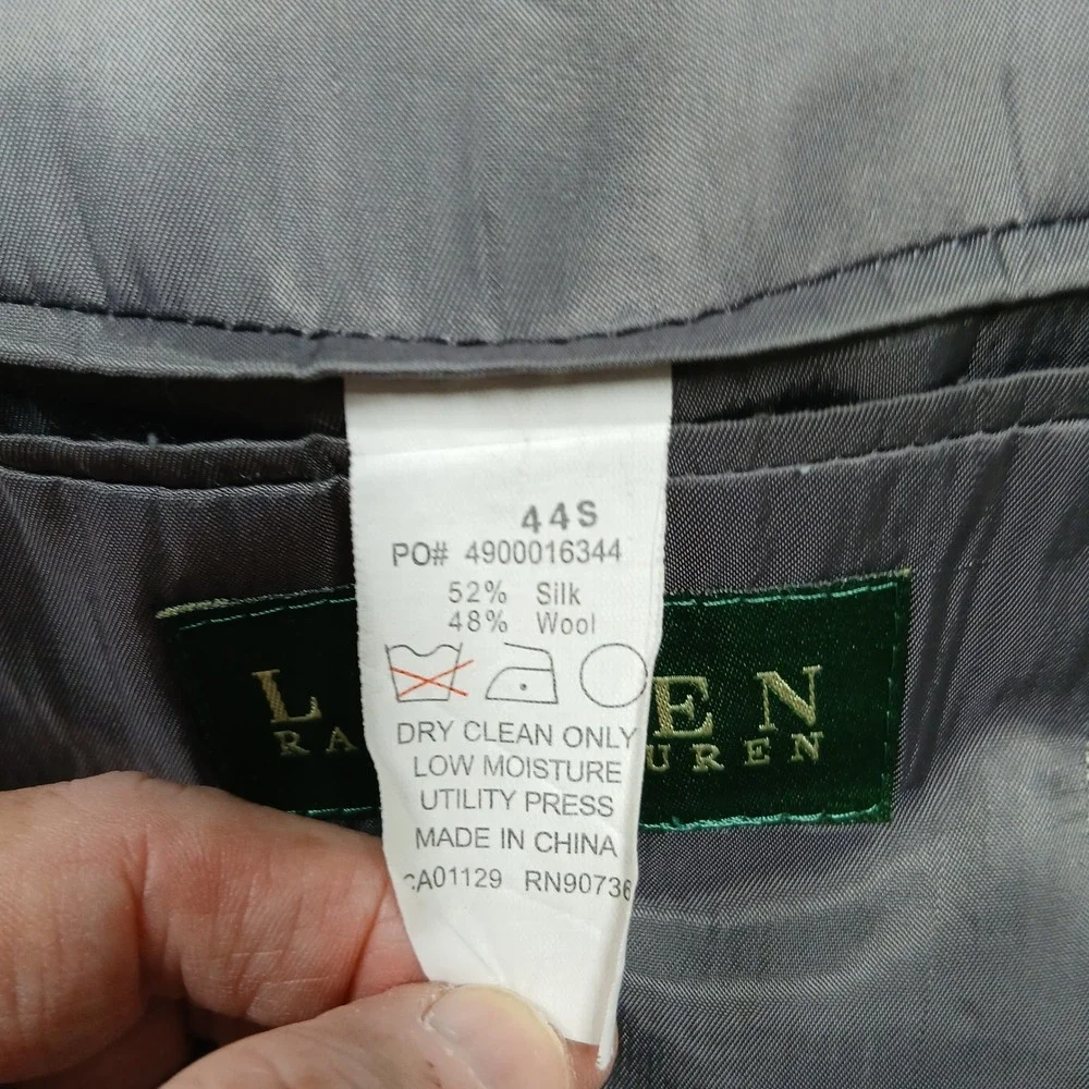 Lauren Ralph‎ Lauren Men's 44S Gray Wool Silk Blend Blazer Sport Coat